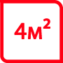 4 м²